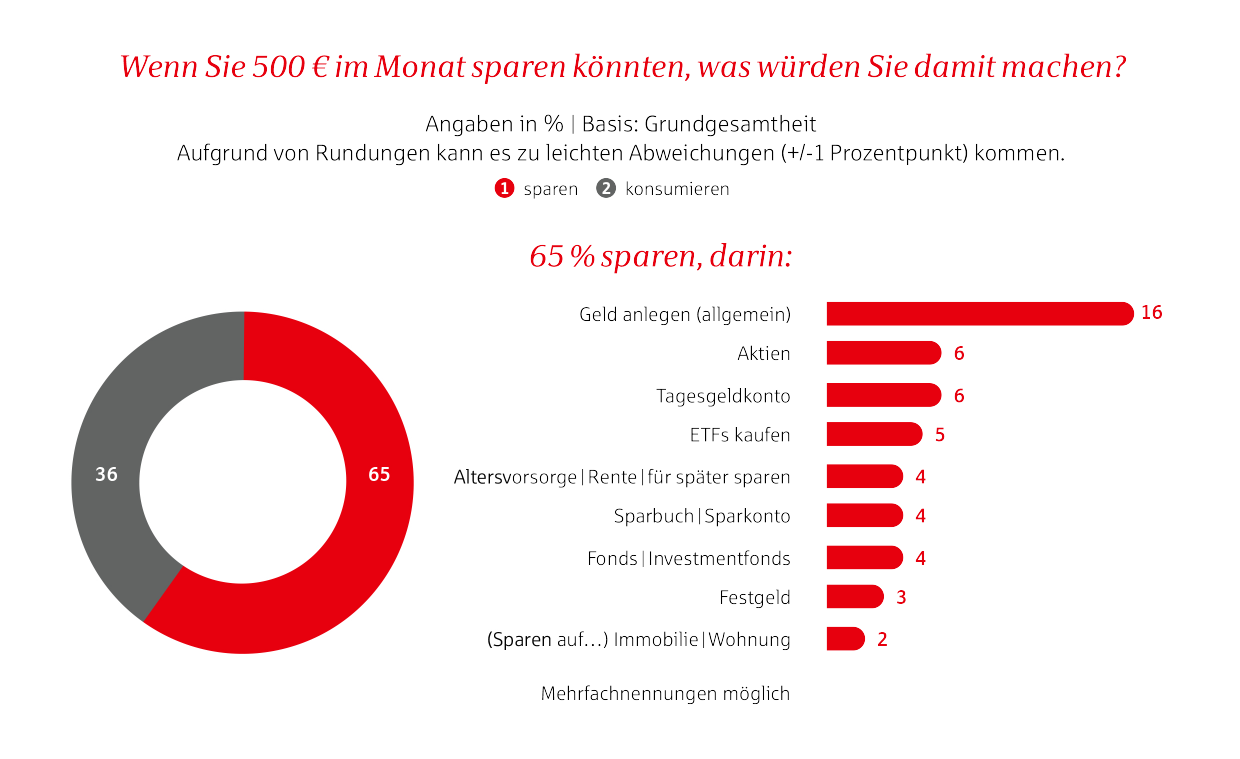 Grafik Was würden Menschen mit 500 Euro im MOnat machen